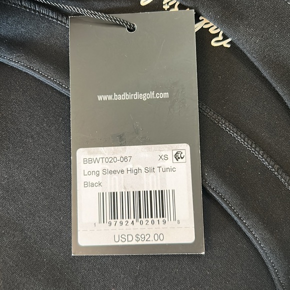 Bad Birdie Long Sleeve High Slit Tunic Crewneck Athletic Pullover Golf Tennis XS - Picture 9 of 14